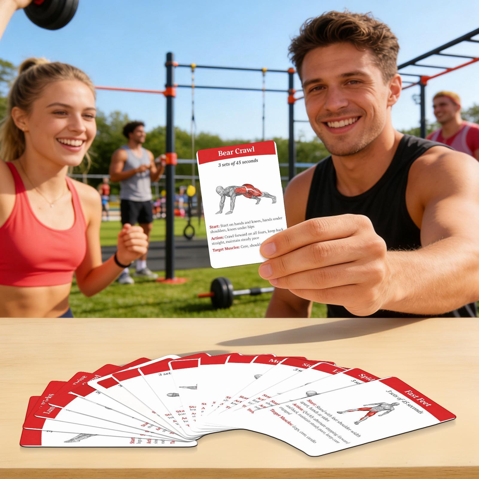 Home Gym Guide - Workout Cards Deck 36 Pieces High-Definition
