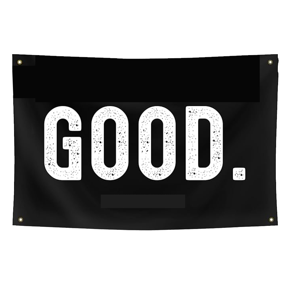 Home Gym Gold - Gold Trident Good Gym Flag Banner