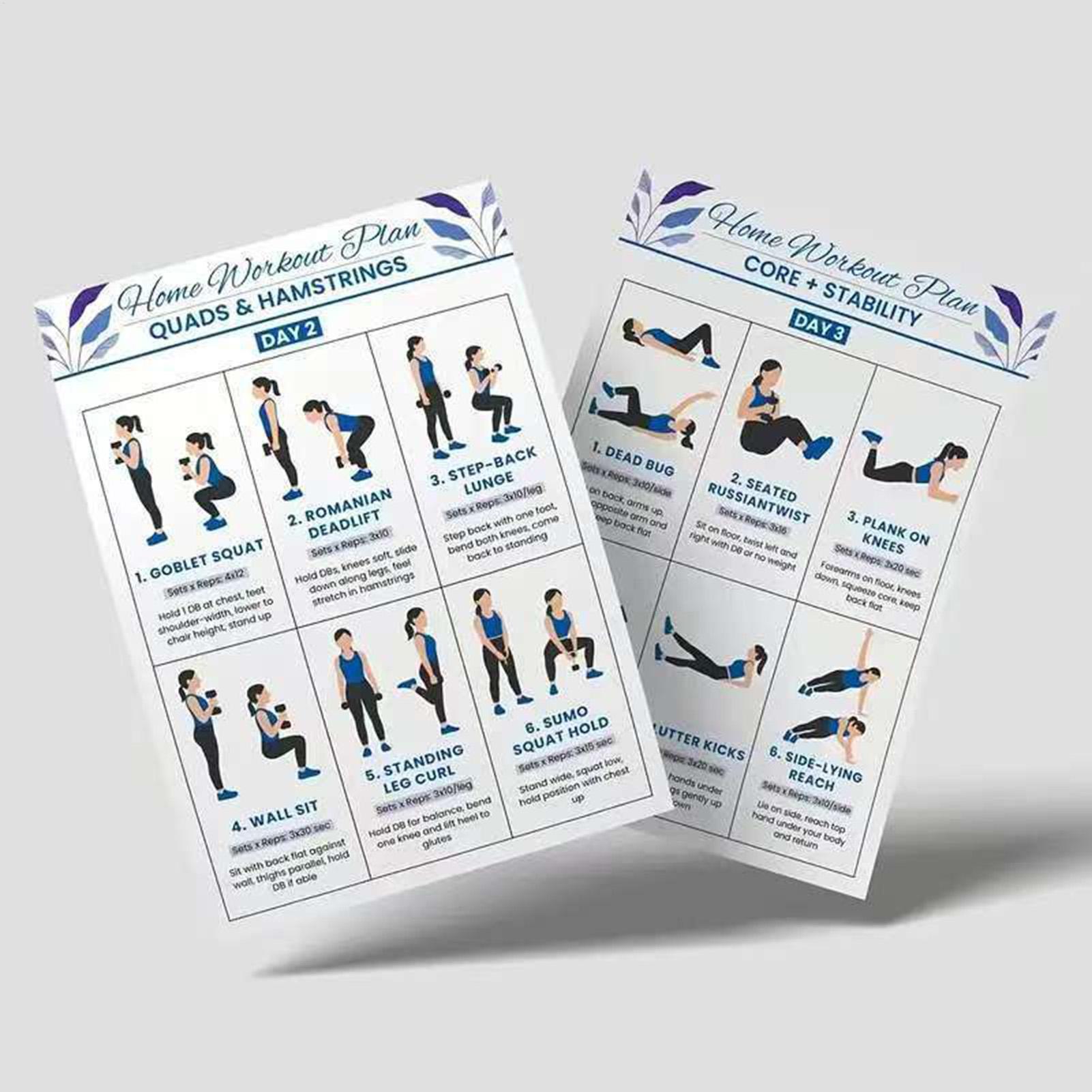 Workout Chart Full Body Comple - Home Gym Routine 评论和价格