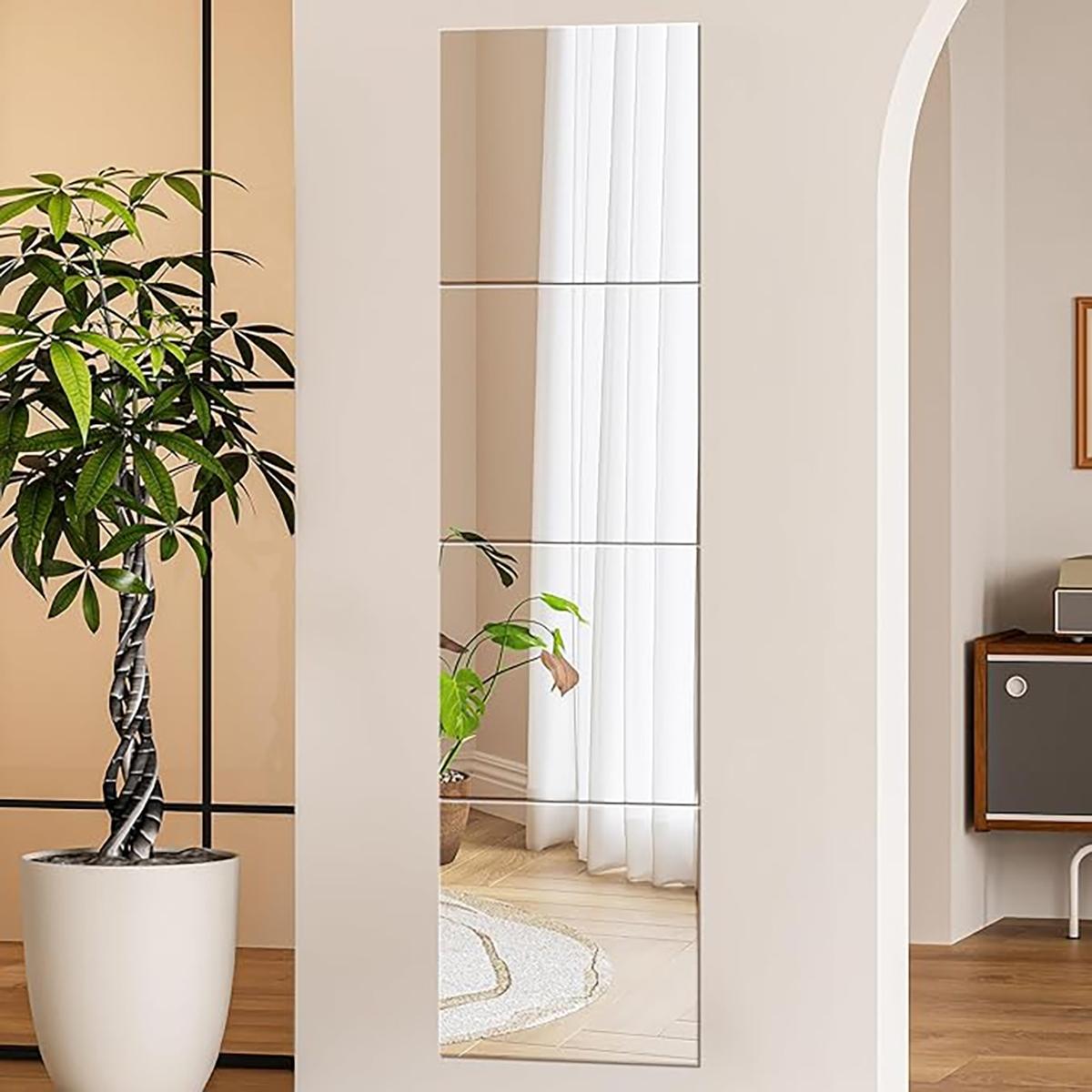 4Pcs Acrylic Mirror Wall Stick - Home Gym Kids 评论和价格