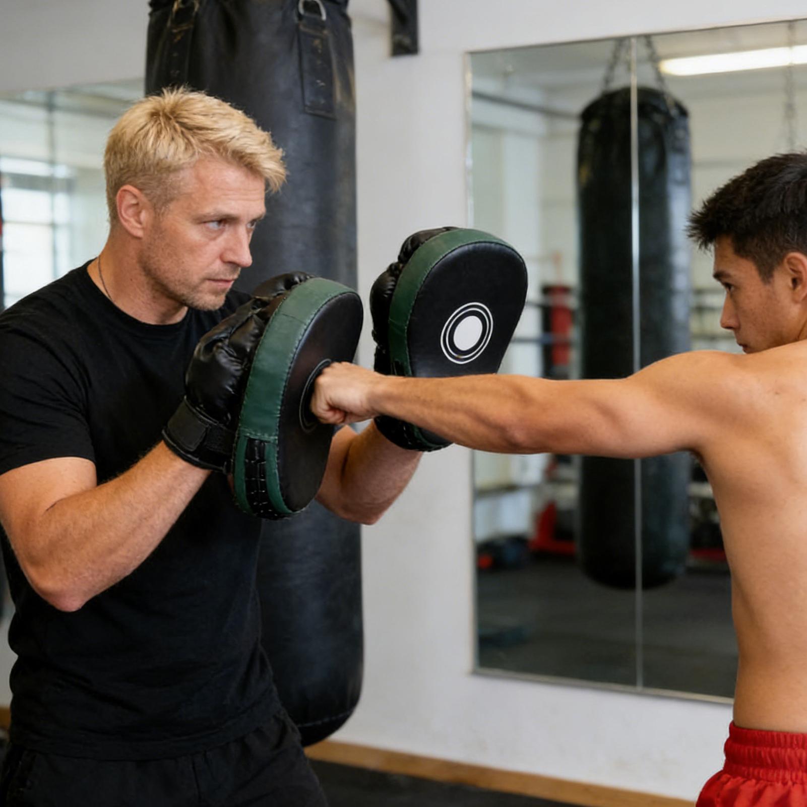 Boxing Mitts PU Leather Exerci - Home Gym Routine 评论和价格