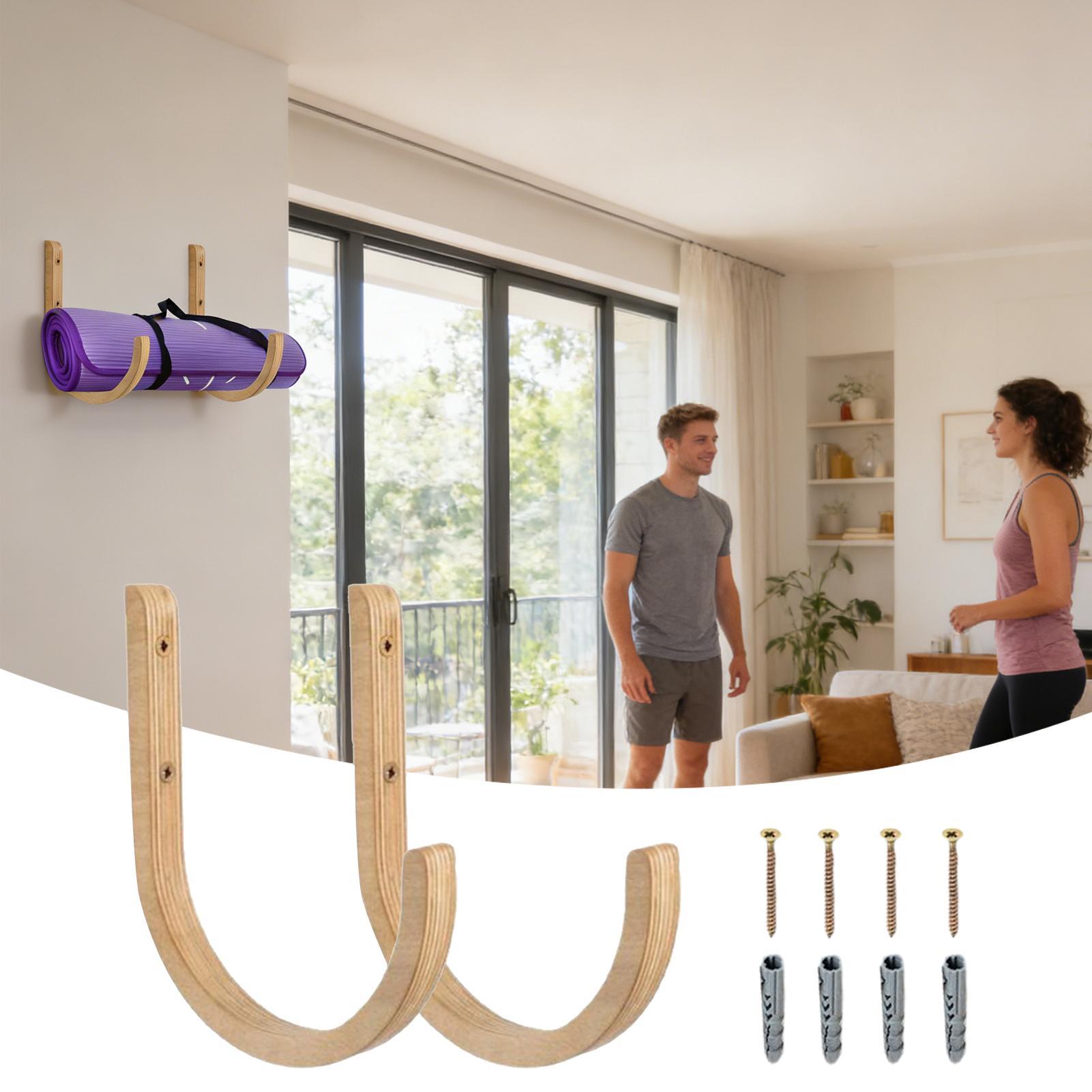 Yoga Mat Organizer 2 Pieces Wo - Home Gym Yoga Storage 评论和价格