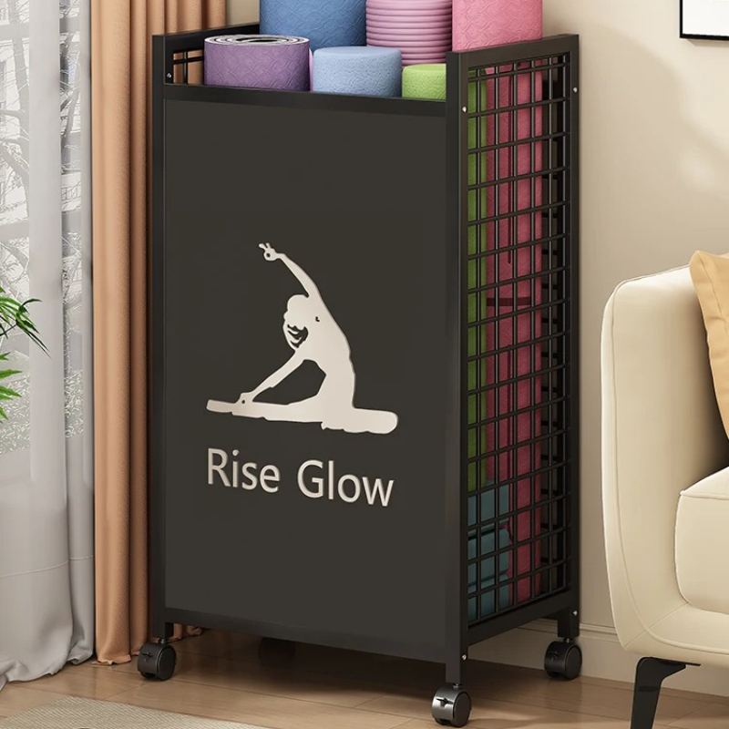 Mobile Fitness Cart with Wheel - Home Gym Yoga Storage 评论和价格