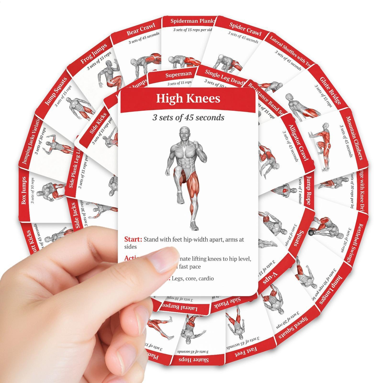 Workout Cards Deck 36 Pieces H - Home Gym Guide 评论和价格