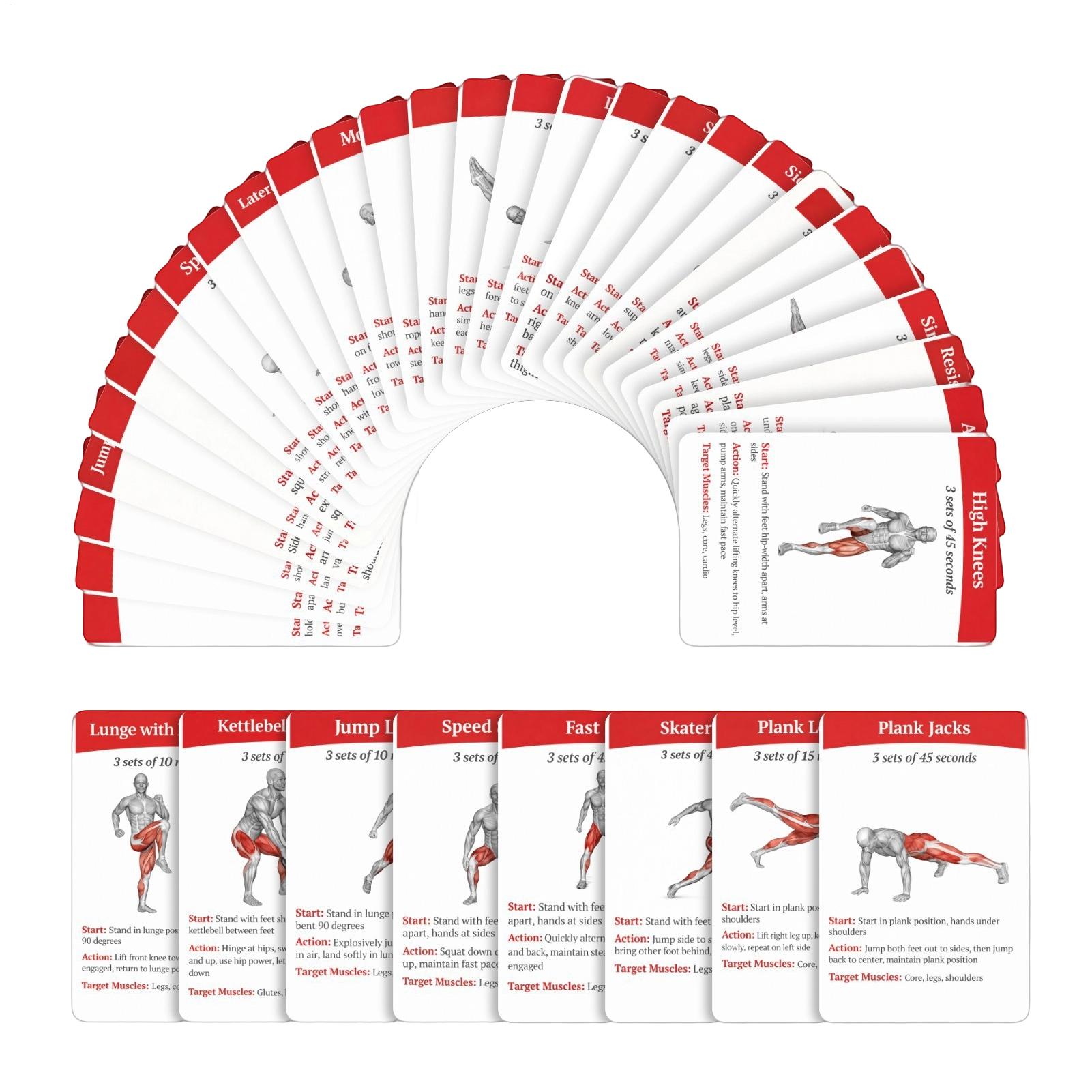 Workout Cards Deck 36 Pieces H - Home Gym Guide 评论和价格