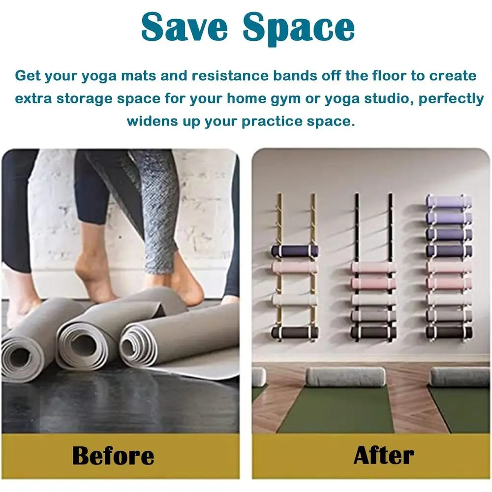 Wall-Mounted Metal Gym Rack fo - Home Gym Yoga Storage 评论和价格