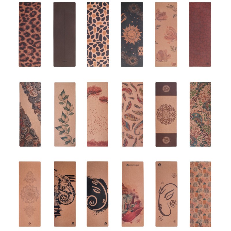 Printed Cork Natural Rubber Yo - Home Gym Rubber Flooring 评论和价格