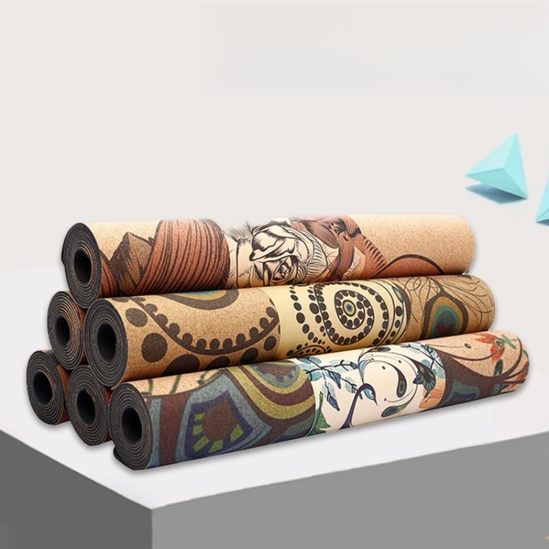 Printed Cork Natural Rubber Yo - Home Gym Rubber Flooring 评论和价格