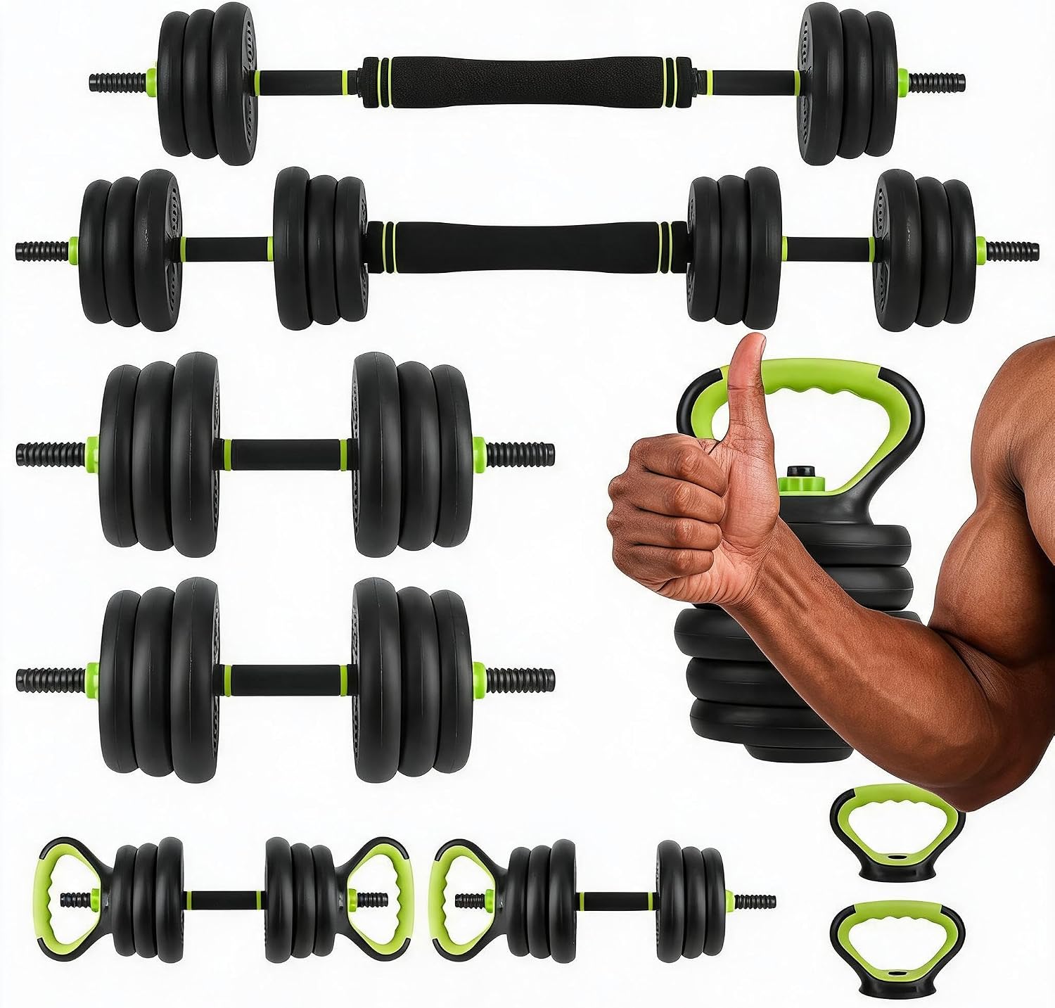 4 in 1 Adjustable Dumbbell Set - Home Gym Packages 评论和价格
