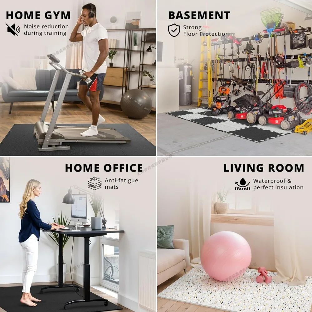 10Pcs 30x30x1cm EVA Foam Massa - Home Gym On Carpet 评论和价格