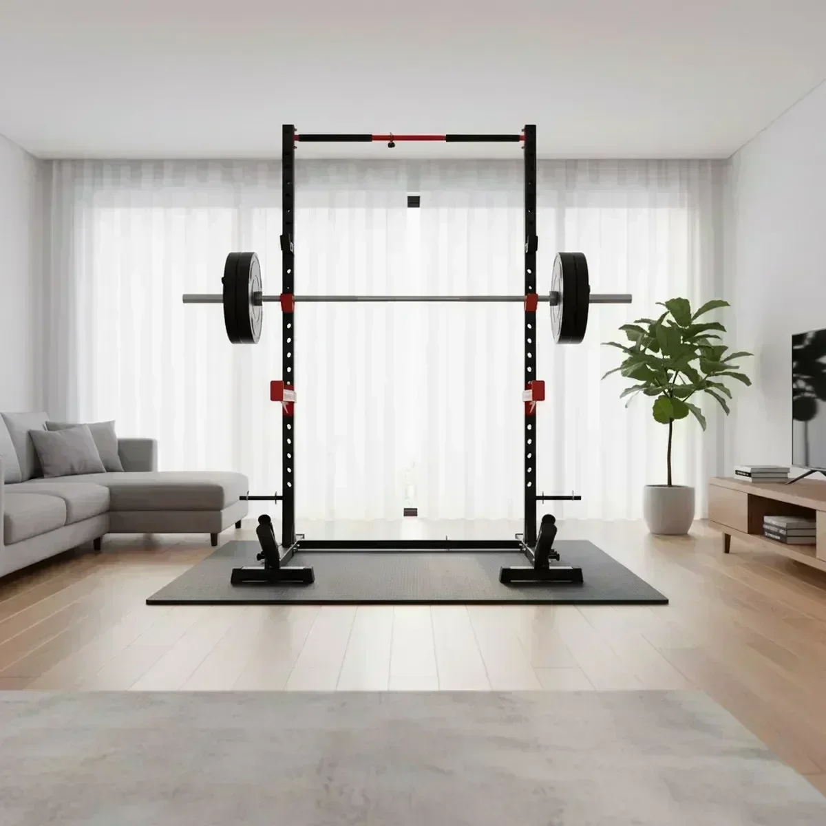 Adjustable Home Gym Squat Rack - Home Gym Pull Up 评论和价格