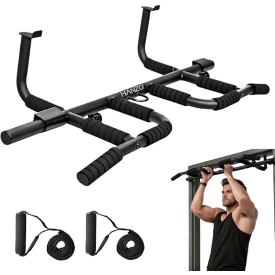 Doorway Pull Up Bar Set with S - Home Gym Pull Up 评论和价格
