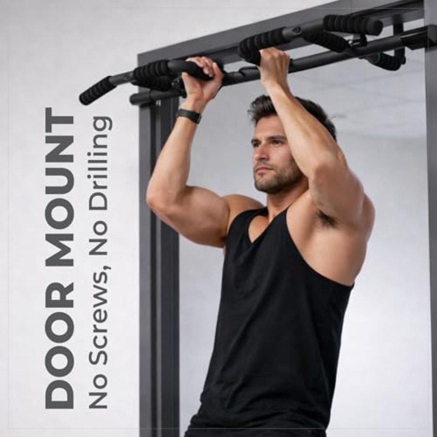Doorway Pull Up Bar Set with S - Home Gym Pull Up 评论和价格