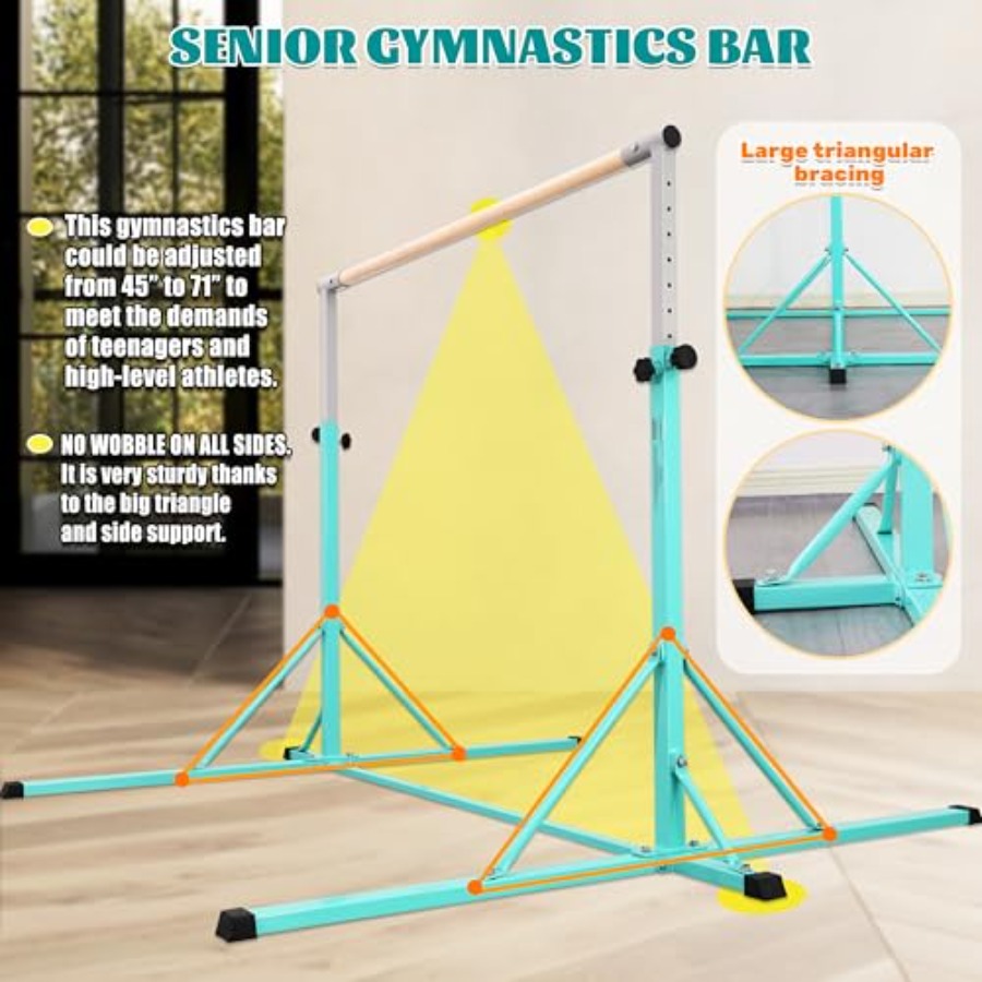 Gymnastics Bar for home gym tr - Gymnastic Rings Wooden 评论和价格
