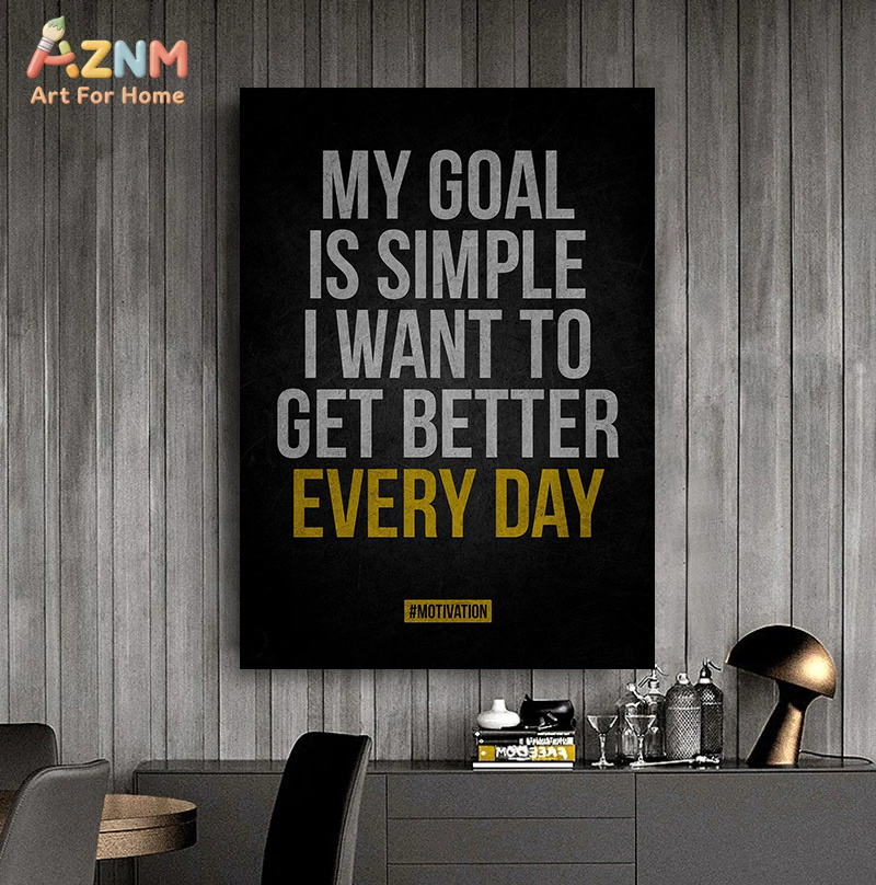 AZNM Motivational Quote Canvas - Home Gym Gold 评论和价格