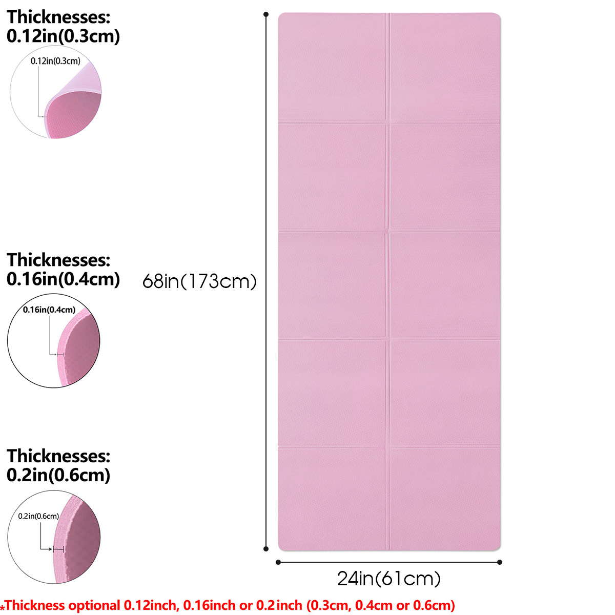Yoga Mat Pilates Fitness Mat 3 - Home Gym On Carpet 评论和价格