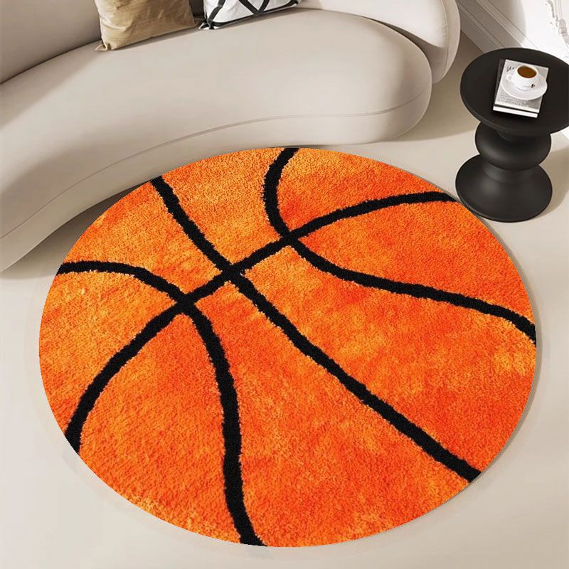 Basketball Pattern Round Rug F - Home Gym Kids 评论和价格