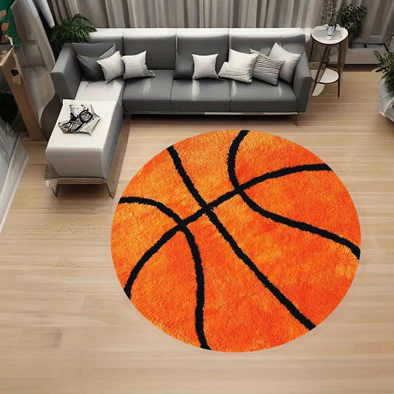 Basketball Pattern Round Rug F - Home Gym Kids 评论和价格