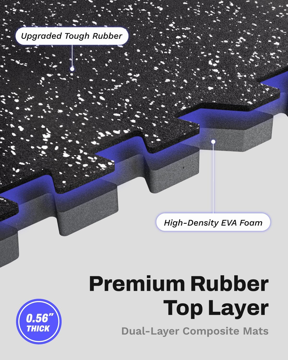 0.56in Thick 48 Sq Ft Exercise - Home Gym Rubber Flooring 评论和价格